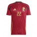 Camisa de time de futebol Bélgica Jeremy Doku #22 Replicas 1º Equipamento Europeu 2024 Manga Curta